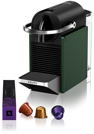 Krups Nepsresso Pixie Redesign, Machine à café Semi-Automatique, Cafetière à dosette 0,7 L, Système de chauffe rapide, Pompe à haute pression, Vert, YY5361FD