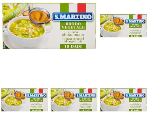 S.MARTINO - Brodo Vegetale 10 Cubi 110G - 110 Gr (Confezione da 5)