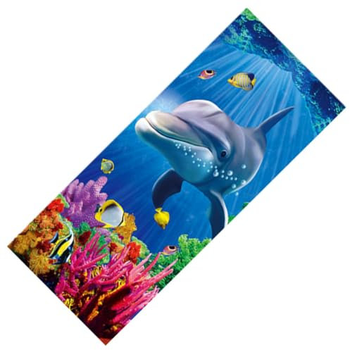 Hemobllo 3D Türaufkleber vorratsregal küche küchenwage tapetenablöser wand sticker tapete für badezimmer unterwasserwelt Wandtattoo fliesen eincremehilfe wall decal badezimmer-zubehã¶r