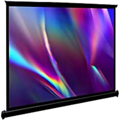 EHYSYN Motor-Leinwand 50 4:3 Tisch-Außenfilm-Projektionsvorhang, tragbare Projektor-Leinwand, hochziehbarer, Faltbarer Ständer Rollo-Leinwand(50 inch)