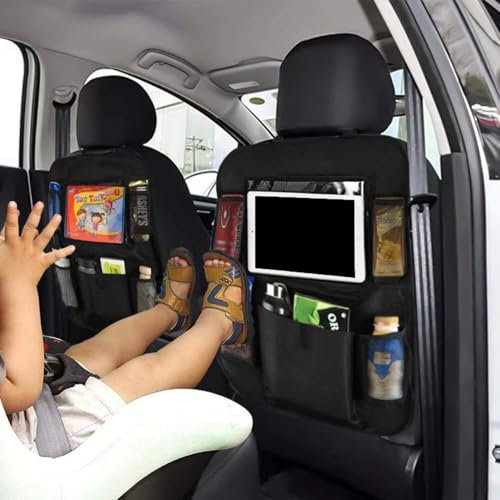 WEDSLK 2 Stück Rückenlehnenschutz Auto Kinder für VW Golf 8 MK8, Oxford Tuch verhindern Kick Auto Rücksitz großen Veranstalter