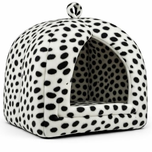 Pet Bed – Cozy Fleece Cat & Dog House Cave for Kittens & Small Pets – Soft Washable Pyramid Bed for Indoor Warmth & Comfort (Grey, One Size)
