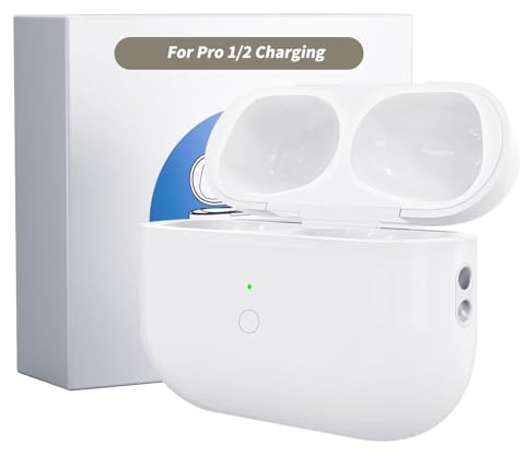 Funda de Carga inalámbrica Compatible con AirPods Pro 1 y Pro 2, USB-C Wireless Charging Case Replacement, botón de sincronización de emparejamiento Bluetooth (a USB-C)