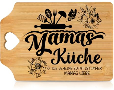 Geschenke für Mama, Bambus Schneidebrett Muttertagsgeschenke für Mama, zum Weihnachten Geburtstag, bester Mama Geschenke, Schneidebrett Holz (Mama new)