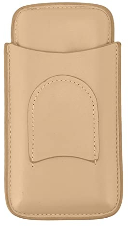 Grcfumo Estuche para puros, humidor de viaje, estuche para puros de cuero de alta gama, estuche portátil para cigarros de viaje para 3 puros (Dorado)