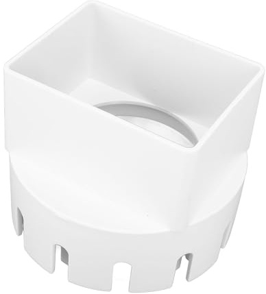 Nosqew Adattatore per grondaia pluviale in PVC resistente, quadrato, per grondaia per scarico della pioggia, per pareti esterne, di drenaggio dell'acqua piovana, dimensioni 7,6 x 10,2 cm