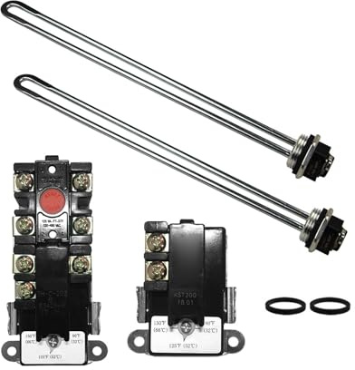 Chauffe-eau électrique en acier inoxydable 4500 W 240 V 2 thermostats 2 chauffages contrôle de la température Pièce de rechange