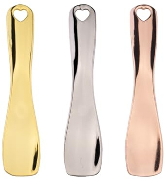 IMUSINICE Cuchara para Crema de Ojos Metálica 3 Unidades (oro, Plata, Rosa) Multifunción para Mezclar, Aplicar y Masajear Cuidado Facial, Espátulas de Maquillaje Portátiles para