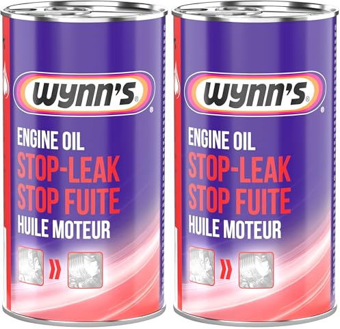 Wynn's Sellador Fugas Aceite Coche, Renovador de Cauchos del Sistema de Aceite 325ml (Paquete de 2)