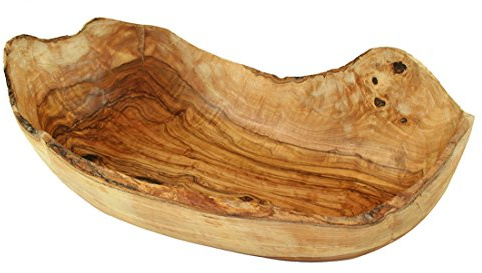 Naturally Med Schale Rustikal aus Olivenholz - oval - 32cm