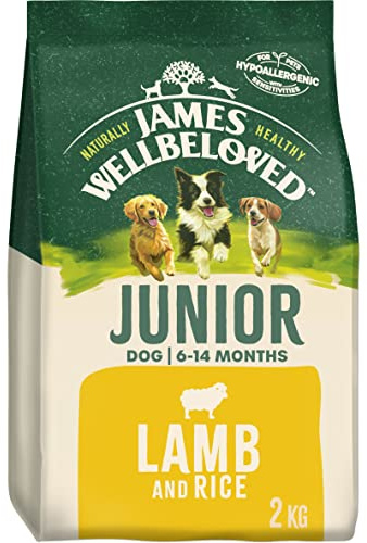 James Wellbeloved Junior Lamb & Rice 2 kg Bag, Hypoallergenic Dry Dog Food