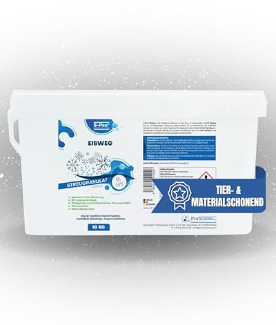 S-Pro EisWeg Auftau-Winterstreu-Granulat 10kg (12 L Füllmenge) | Streusalz/Streusplitt alternative | tierfreundlich, pflanzen- & umweltschonend | schnelltauend, langanhaltend eis- und schneefrei