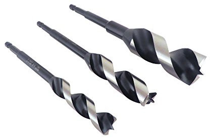 Wood Owl 00707 3-teiliges Set OverDrive Schnellbohrer, ultra glatte Schlangenbohrer, mit den folgenden Größen 1,6 cm, 1,9 cm und 2,5 cm