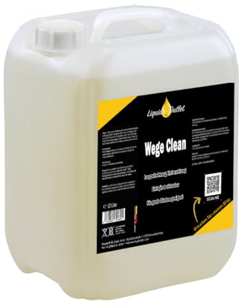 Liquid Outlet Wege Clean Steinreiniger 10L – Biologischer Grünbelagentferner für Pflastersteine, Kies & Beton – Steinreiniger intensiv außen, Flechtenentferner, Terassenreiniger Außenbereich