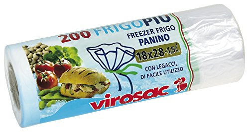 Virosac - Sacchetti per Frigo e Freezer, HDPE, 18x28-1,5L, 200 unità