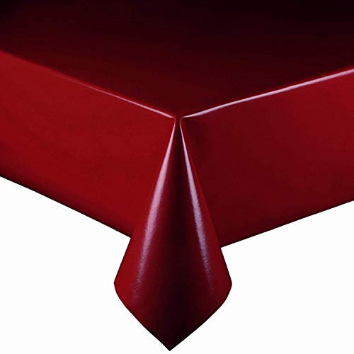 Lacktischdecke Wachstuch Wachstischdecke Tischdecke Gartentischdecke Bordeaux Breite & Länge wählbar 120 x 120 cm Eckig abwaschbar