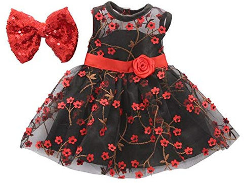 Uteruik Puppenkleidung für 46 cm große American Girl Puppe, lässige Outfits – Rock und Schleife, Stirnband, Kostümzubehör, 2 Stück/Set