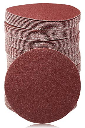 SPEEDWOX 100pcs Sanding Discs 3 Inch Sandpaper 80 Grit Hook and Loop Sanding Discs for Drill Grinder Rotary Tools No Hole