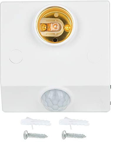 Infrarot-Sensor-Bewegungsschalter, einstellbare E27-Lampenfassung Bewegungsmelder-Lichthalterfassung für LED-Lampengeräte, Sensorschalter