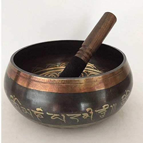 MOLVUS Tibetische buddhistische Schüssel buddhistische Yoga Meditation Klangschale Feng Shui Yoga Meditationsschale (Größe: 8 cm) (11,5 cm)