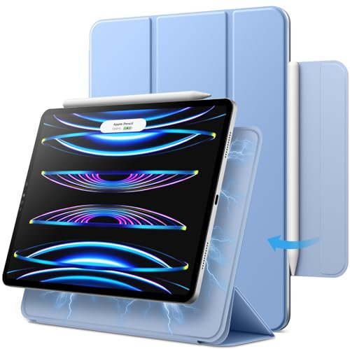 JETech Hülle für iPad Pro 11 Zoll (2022/2021/2020/2018 Modelle), iPad Air 5/4 10,9 Zoll, Stützen für Pencil 2. Gen Aufladung, Magnetische Befestigung, Auto Schlafen/Wachen (Himmelblau)