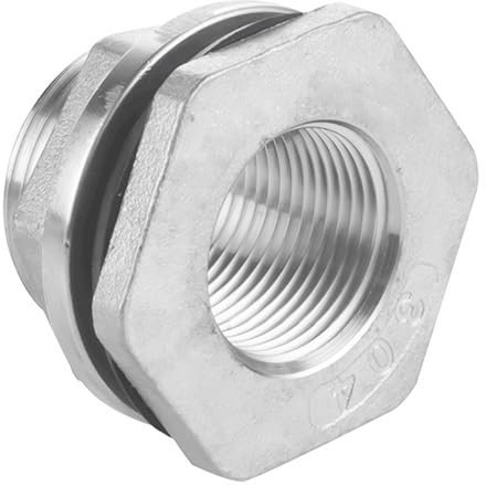 Schlauchadapter, Wasserhahnanschluss, 1 Stück, 1/4 Zoll, 3/8 Zoll, 1/2 Zoll, 3/4 Zoll, 1 Zoll – 2 Zoll BSP-Innengewinde, 304 Edelstahl, Schott-Rohrverschraubung, Verbindungsstück, Kupplung, Wassertank