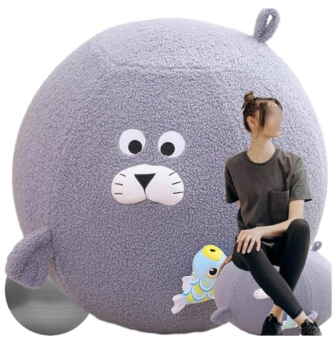 Homnova Gymnastikball Sitzball Büro Süßer Yogaball Dauerhaft Gymnastikball Abdeckung Staubdicht Faltbarer Stoffbezug Für Büro, Zuhause, Yoga, Pilates Und Schwangerschaft Auf,002,60cm