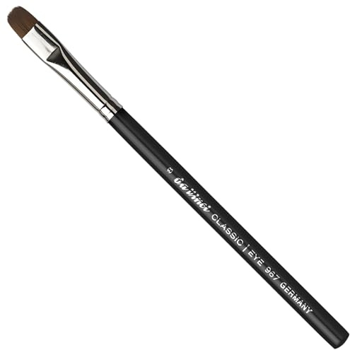 da Vinci, CLASSIC Lidschattenpinsel, Gr. 8, vegan, Kunstfaser, für Puder- & Cremelidschatten, präziser Auftrag, kompakte Farbintensität, Kosmetikpinsel, Augenpinsel, Made in Germany | Gerade und wellige Kunstfasern - für Puder- und Creme-Lidschatten – präziser, gleichmäßiger Farbauftrag.