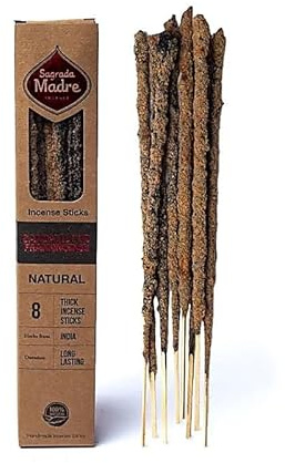Sagrada Madre – Incienso en stick – Varillas 100% naturales – aprox. 8 varillas por paquete (sándalo y olibano)