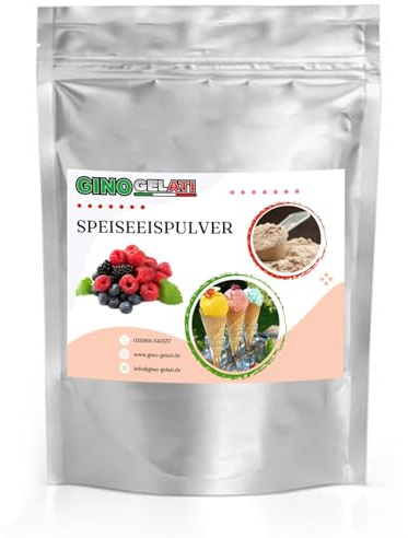 Gino Gelati fruchtiges Eis Speiseeis Pulver, verschiedene Geschmackssorten, schnelle und einfache Zubereitung, für Gastronomie und private Küche, Made in Germany (1 Kg, Orange)