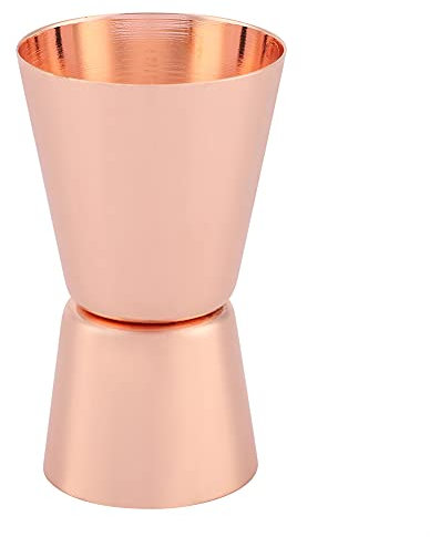Aladeno Jigger 15ml 30ml Stainless Steel Double Head Cocktail Jigger Bartending Supplies Cocktail Measuring Cup Bar Measuring Cup Bar Accessories for Bars Party Home (Rose Gold)