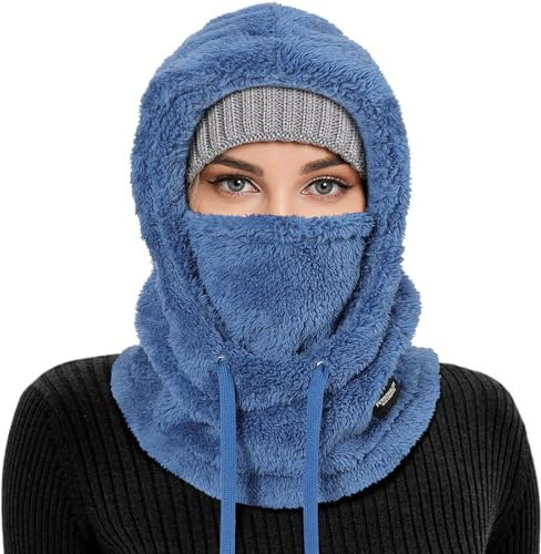 AYPOW Passamontagna in Pile Termico Invernale Cappello Uomo Donna, Multifunzionale Antivento Caldo Maschera da Sci Copriviso con Scaldacollo, per Sport all'Aria Aperta Cappello Ciclismo Escursionismo