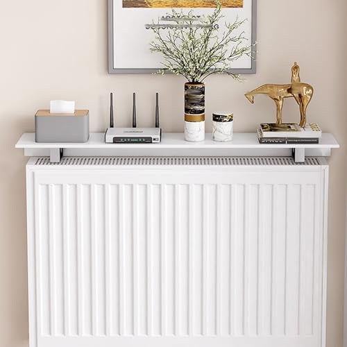Heizkörperregal,Heizungsregal,Heizkörper Regal,Heizung Abdeckung,Heizkörperkonsole,Radiator Cover Weiß,Radiator Shelf,Staubdichte Heizkörperabdeckung oben für alte rippenheizkörper,Easy Fit(70cm)