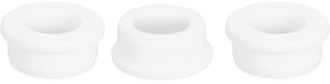 sourcing map 3Pcs Rubber Grommets 32mm Drill Hole, 22mm ID Hole Top Hat Grommet White Silicone Rubber Hole Plug Gasket for Wiring, Automotive
