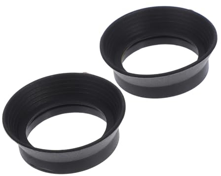 Œilletons de Microscope en Caoutchouc Noir 2 Pièces, Protection Oculaire | 30mm, pour 29-31mm Stéréo, Réduit L’éblouissement, Améliore la Clarté, Microscopes et Accessoires