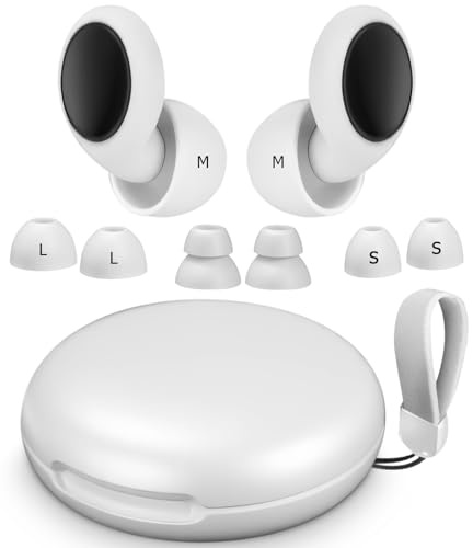 Silikon Ohrstöpsel Noise Cancelling - 35 dB Lärmschutz - 4 Paar Ohrkappen (S, M, L, Doppelschichten) - Weiß