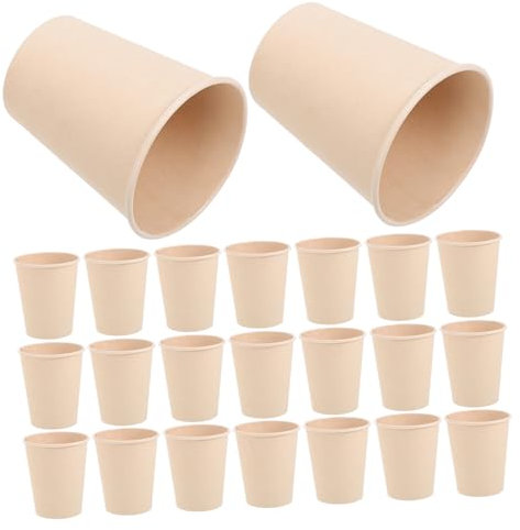 DEARMAMY 100piezas Taza Para Beber De Papel Para Agua Caliente Sin Tapa Para Agua Para Enfriadores De Para Baño Unidades Color Natural