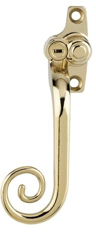 Timber Series Monkey Tail Espag Window Handle (Key Locking) - (Left Hand) - Hardex Gold