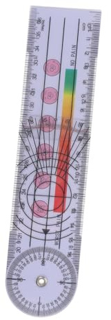 DIYEAH Goniometro Per Misurazione Del Corpo Strumento Portatile Per Ortopedici Righello Rotante e Sfondo Ad