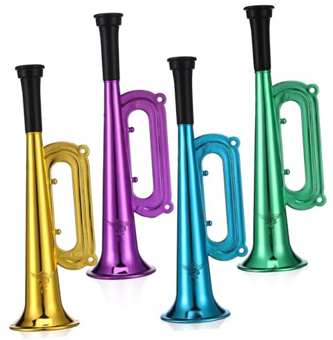 SOPOTUTU 10piezas Trompeta De Juguete Colorida Para Plástico Para Fiestas Animar Eventos Deportivos Hacer Ruido Accesorios De Fiesta Juguete Para Pequeños