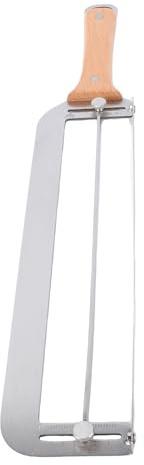 Yechiry Couteau-Pain Réglable, Couteau-Pain Artisanal en Acier Inoxydable 304 avec Manche en Bois, Outil Polyvalent Dentelé pour Couper le Pain au Levain, les Bagels, les Baguettes