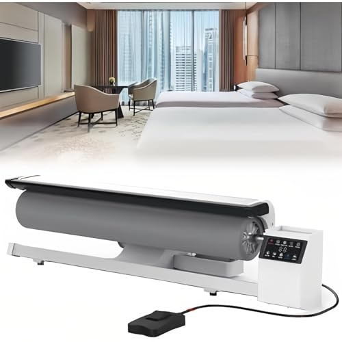 MIDUOLAI Rotary Roller Steam Press Iron, 90Cm Hotel Linen Ironing Machine with Continuous Steam, Rotary Iron Steam Roller Ironing Press for Clothes, Garments, Curtains,A