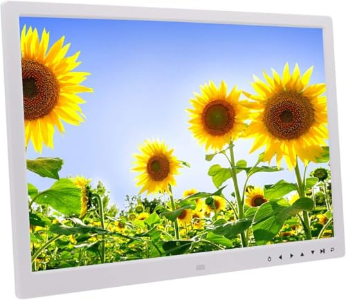 Cadre Photo Numérique 15.6 Pouces - Cadre Digital Cadre Photo Électronique avec Télécommande 1280x800 HD IPS Écran Tactile USB Carte SD Rotation Automatique/Photo/Musique/Lecteur vidéo/sans WiFi