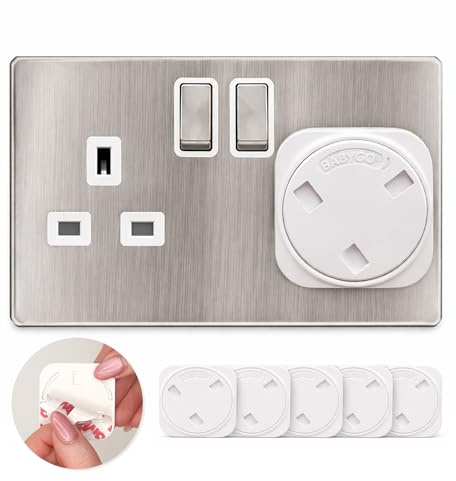BABYGO® Plug Socket Covers | 12 Pack UK Child Safety Socket Protectors for 3-Pin Electrical Outlets | Easy Fit Childproof Plug Covers for Toddlers & Kids
