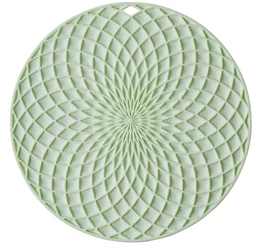 Dessous de Plat Silicone Rond 18 cm, sous-Plat antidérapant et thermorésistant, pour Cuisine & Maison, Polyvalent pour casseroles et Plats Chauds (Vert)