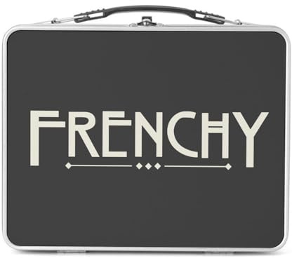 Fabulous Lunch Box in metallo argentato per sandwich e snack - Frenchy Expression Lifestyle Francese - Scatola da gustare in alluminio, ciotola rigida, stile retrò, stampata in Francia