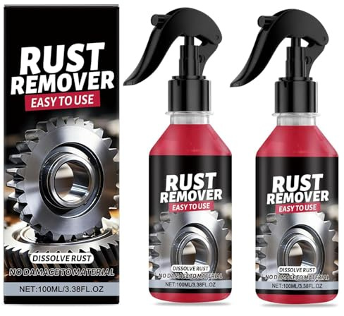 Nano Metal Rust Remover Polishing Spray, Rostentferner Sprayer, Leistungsstarker Rostentferner für Metall, Sofort Rostlöse Spray, Mehrzweck-Entrostungsreiniger für Metall, Auto, Fahrradkette (2PCS)