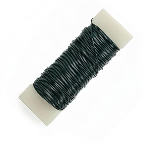 0.7mm Green Florist Wire 35m - Flexible Floral Wire for Flower Arranging, Wreath Making, Christmas Crafts, Garland & Floristry Supplies