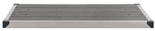Lumanois Piatto Doccia da Esterni in Acciaio Inox WPC 110x62 cm Grigio, Componenti Doccia,Piatti Doccia, 14.8kg-48205