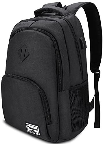 YAMITON Premium Rucksack mit Laptopfach und USB Ladeanschluss - Business Herren Rucksack für Laptop 15,6 Zoll für Arbeit Studium Schule Wandern Camping Reisen 35L